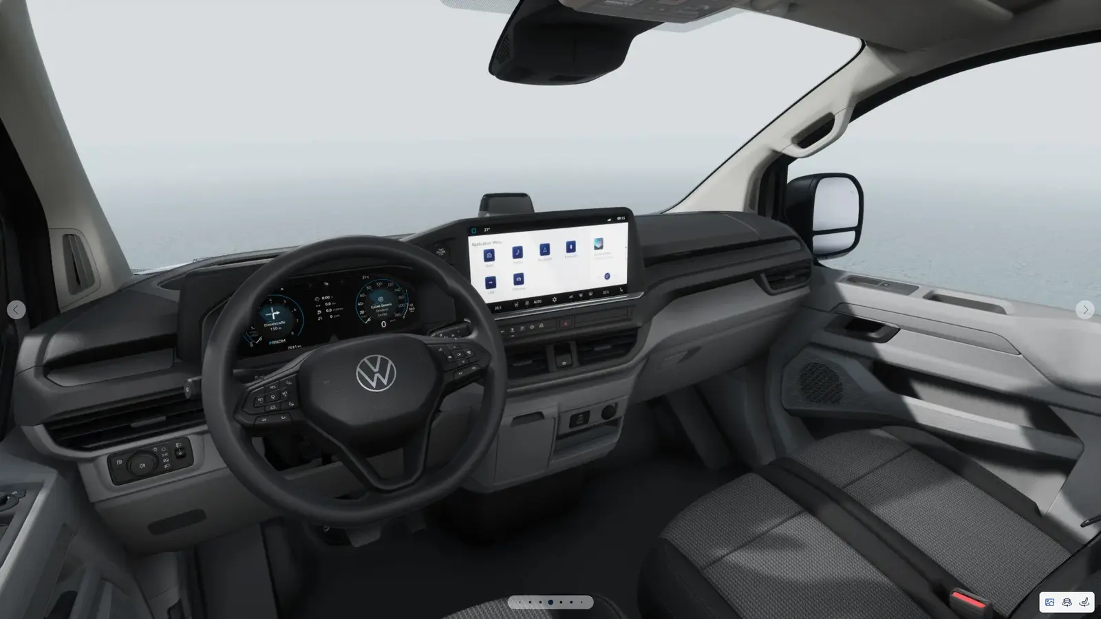 Laadruimte van de Volkswagen Transporter dubbele cabine